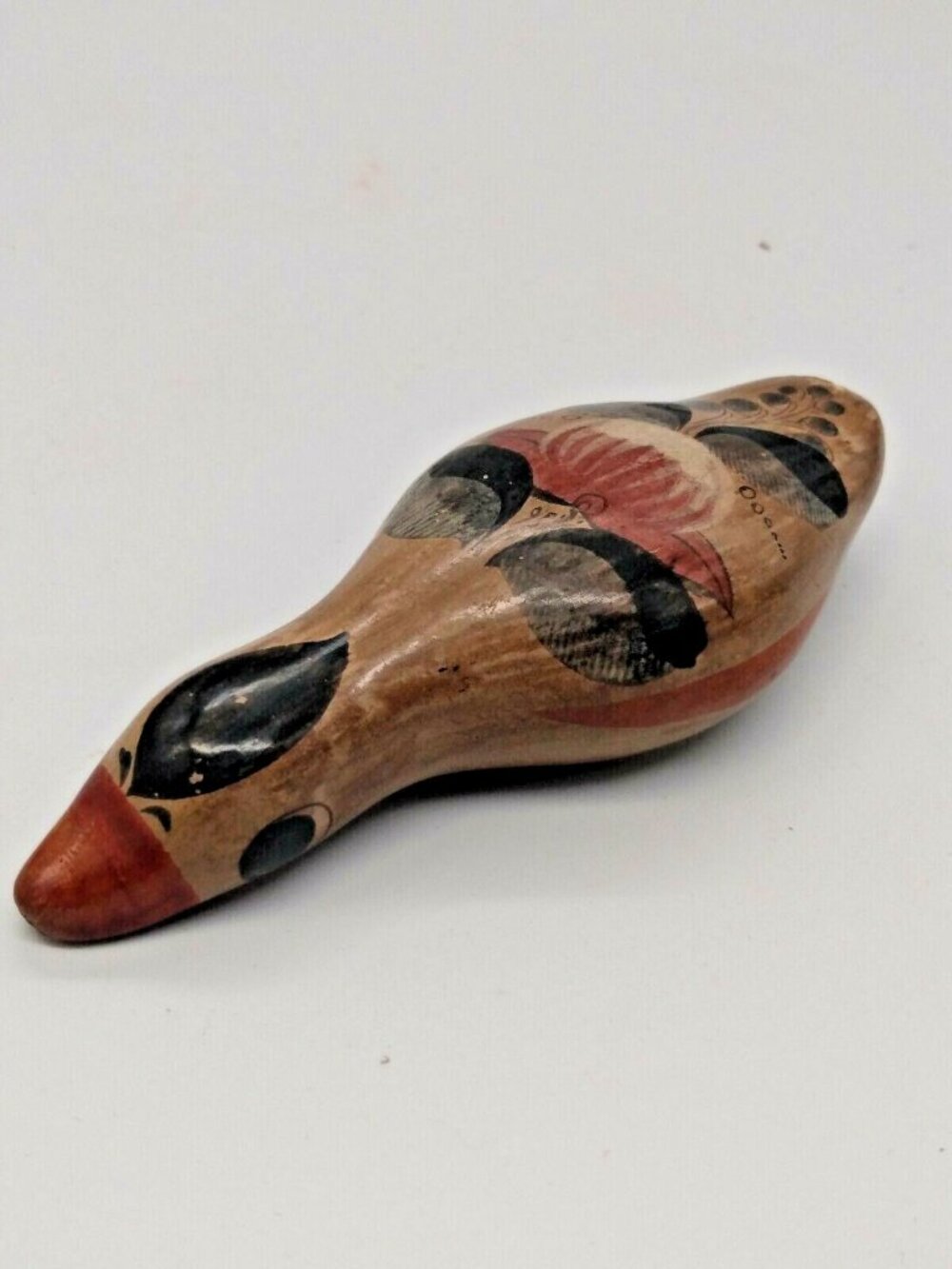 Vintage Mexican Tonala Pottery Folk Art Bird Hand Painted